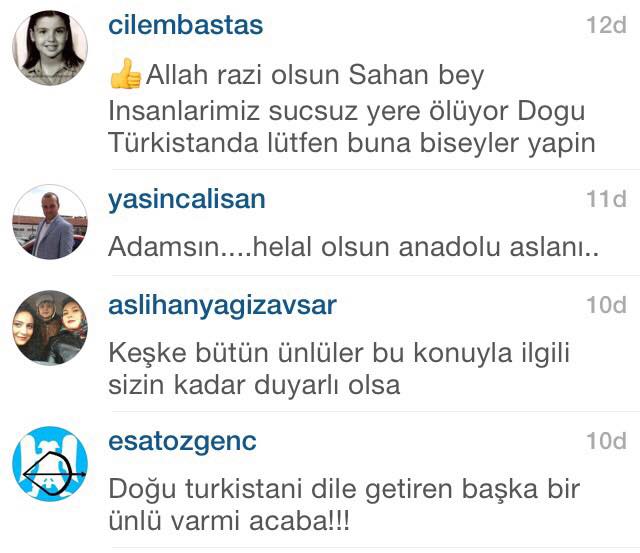 Şahan Gökbakar'dan Doğu Türkistan'a destek