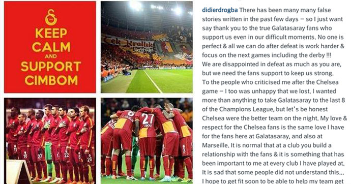 Drogba'dan Galatasaray'a mesaj
