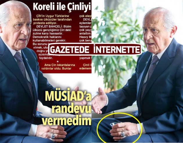 Hürriyet tepki çeken Bahçeli fotoğrafını kaldırdı