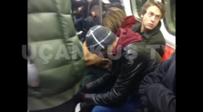 Medcezir'in ünlü ismi metroda görüntülendi