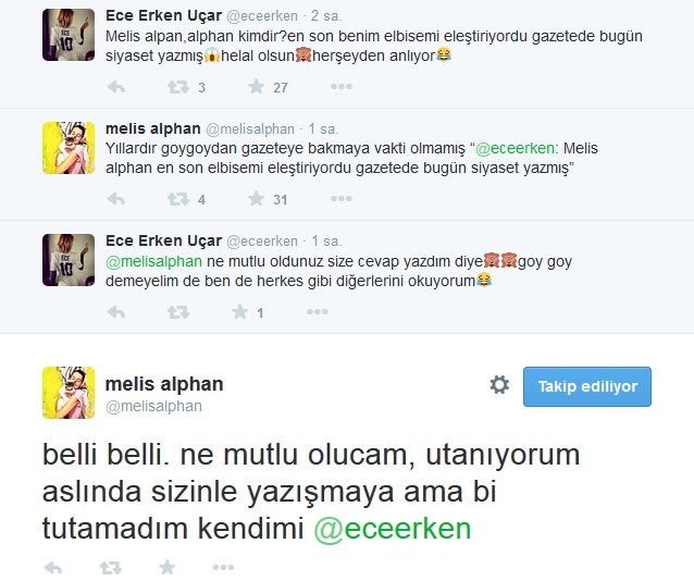 Ece Erken'den Melis Alphan'a cevap