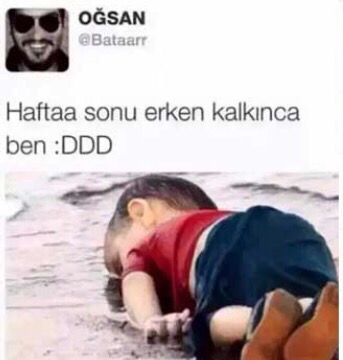 Aylan bebeği mizah konusu yaptılar!