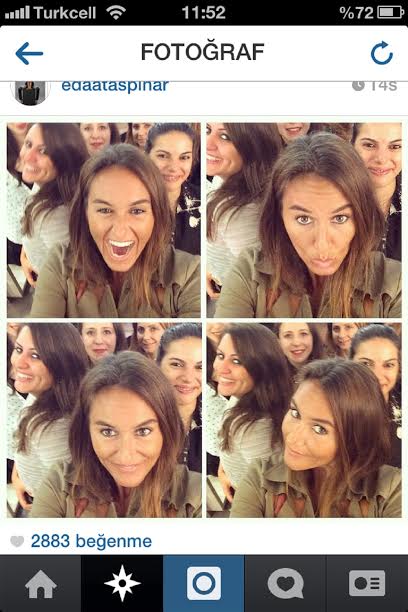 Eda Taşpınar'ın 'selfie' kuyruğu!