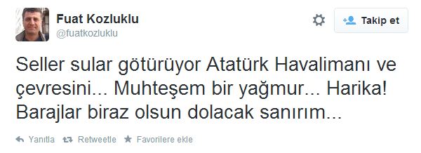 Yağmur yağdı, sosyal medya sallandı