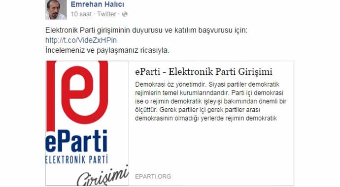 Türkiye'de ilk kez elektronik parti kuruldu
