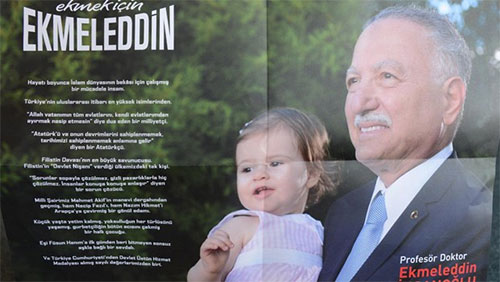 İhsanoğlu'nun seçim sloganı: 'Ekmek için Ekmeleddin'