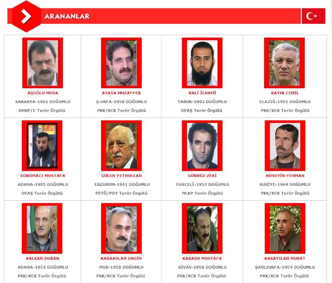 O da Türkiye'nin aradığı teröristler listesine girdi!