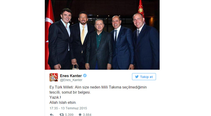 Harun Erdenay'dan Enes Kanter'e sert tepki