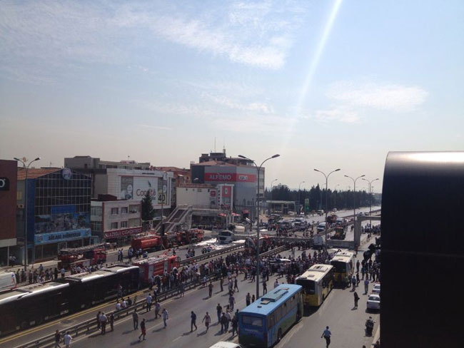 İşte üst geçit felaketinden ilk görüntüler
