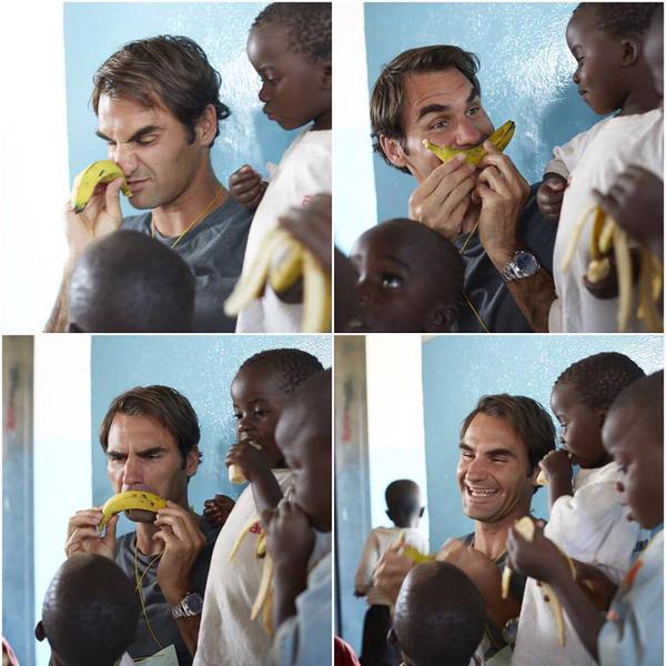 Federer Afrikalı çocukları ziyaret etti