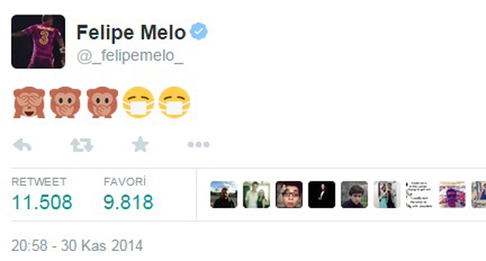 Fenerbahçe maçı sırasında Melo'dan ilginç paylaşım
