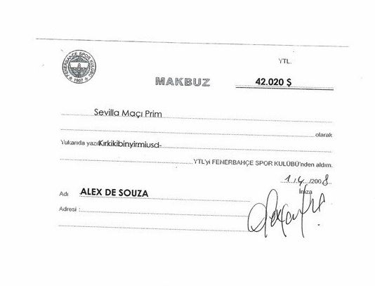 Aziz Yıldırım Alex'i makbuzlarla yalanladı!