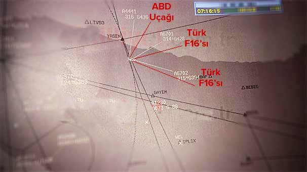 Türk F-16'larından ABD savaş uçağına müdahale