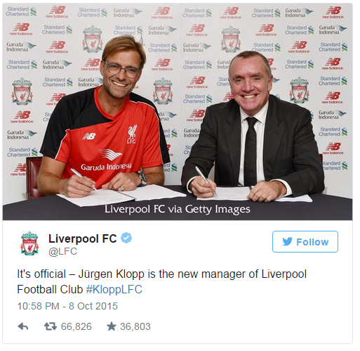 Jürgen Klopp Liverpool'da