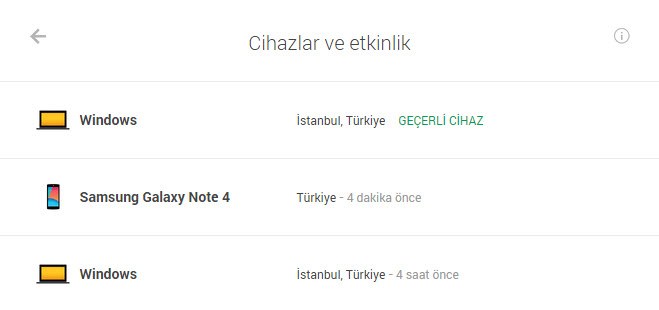 Google'dan yeni sayfa! Hesabınız hangi cihazlarda var?