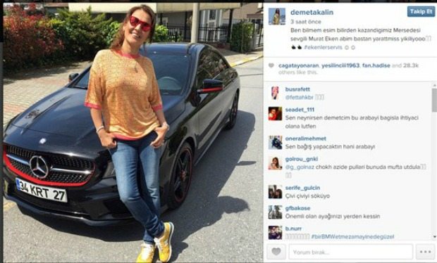 Demet Akalın yarışmadan kazandığı otomobili modifiye ettirdi