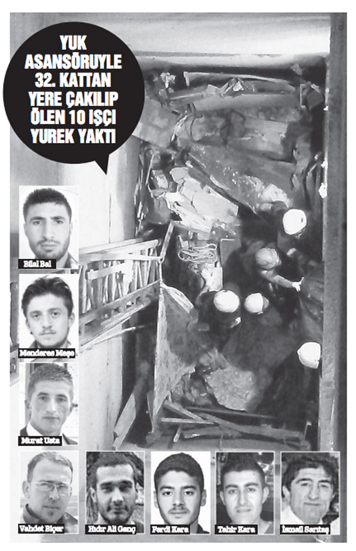 32. kattan yere çakılıp ölen 10 işçi yürek yaktı, kat kat dram