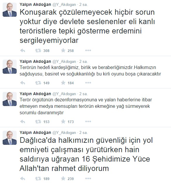 Yalçın Akdoğan'dan HDP'nin çağrısına cevap