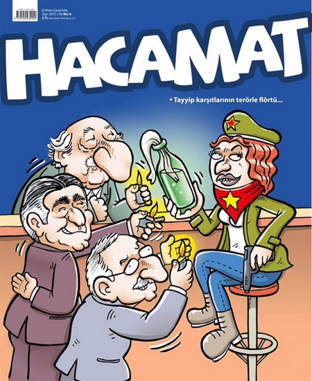 Hacamat dergisinden çok konuşulacak karikatür