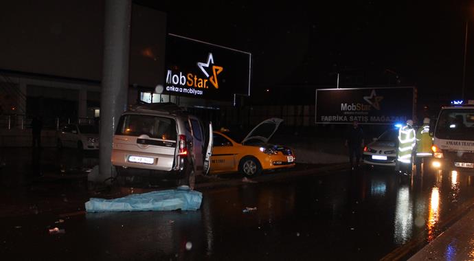 Ankara'da trafik kazası: 1 ölü, 7 yaralı