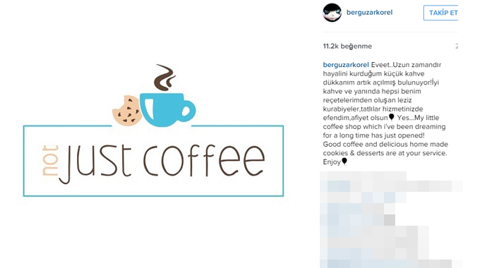 Bergüzar Korel dükkanını açtı