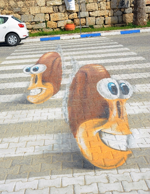 Türkiye'de bir ilk! 3 boyutlu yaya geçidi