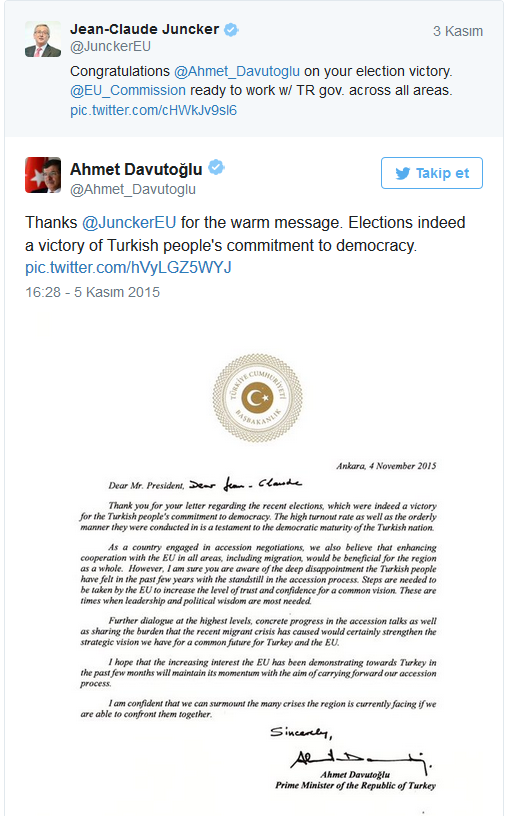 Başbakan'dan mektuplu cevap