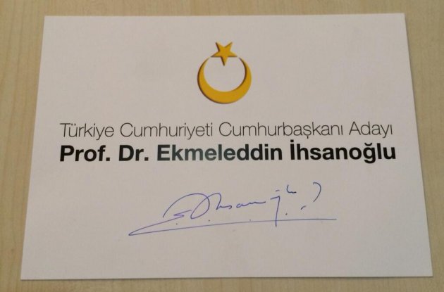İhsanoğlu'nun seçim sloganı: 'Ekmek için Ekmeleddin'