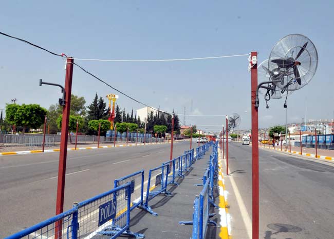 Başbakan Erdoğan'ın mitingi vantilatörlerle serinletilecek