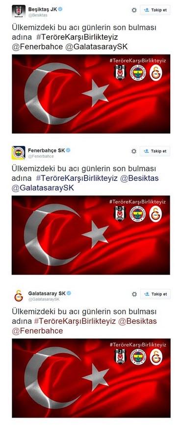 Üç Büyükler'den teröre ortak tepki!