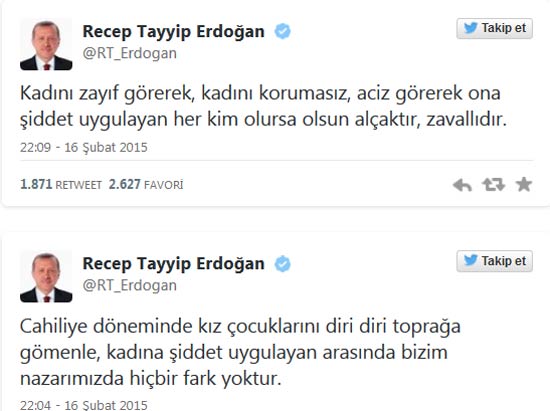 Cumhurbaşkanı Erdoğan'dan Özgecan Aslan tweeti