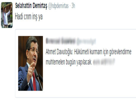 Demirtaş'tan ilginç tweet!