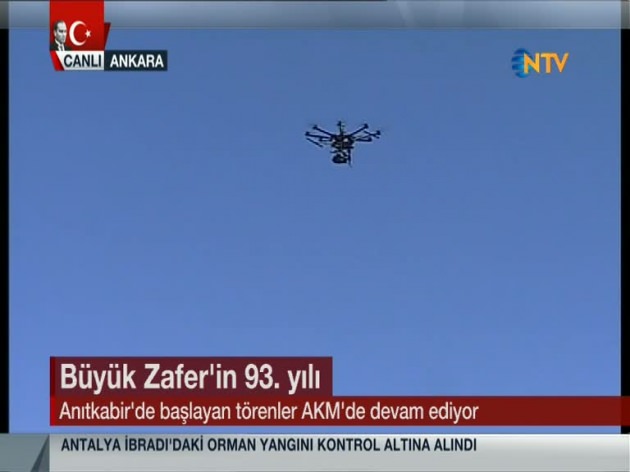 Anıtkabir'de İHA paniği