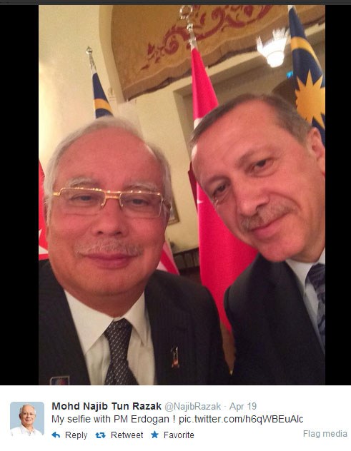 Erdoğan'la çektiği selfie'yi Twitter'dan yayımladı
