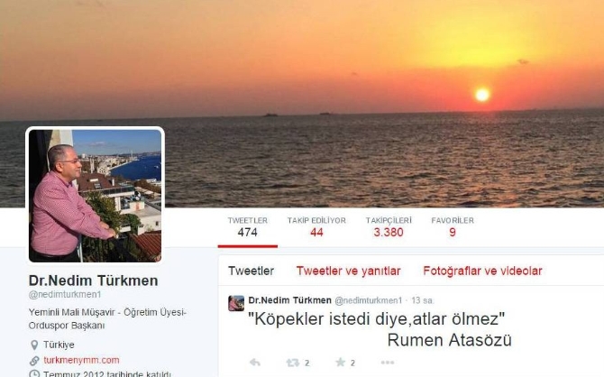 Orduspor başkanından şaşırtan tweet 'Köpekler...'