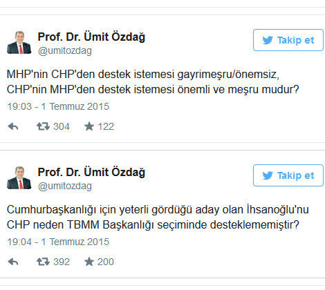 MHP'den CHP'ye ilk cevap