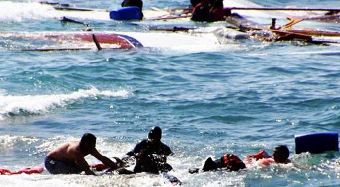 Rodos'ta kaçak teknesi battı, 148 kişi kurtarıldı