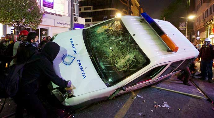 Soma protestoları bahane oldu, ortalık karıştı
