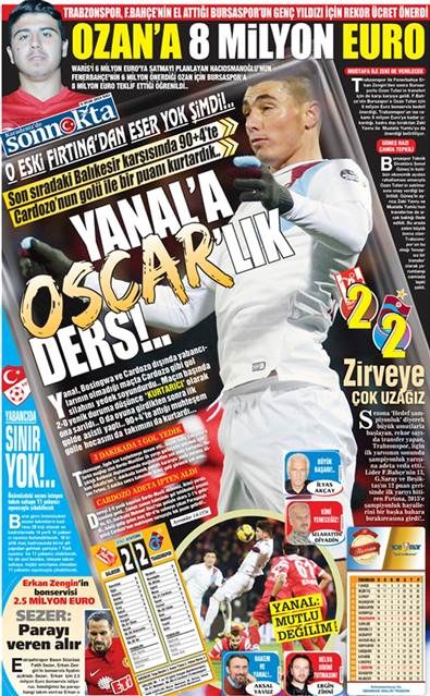 Trabzon yerel basını: Ersun Yanal Fener'in ajanı gibi