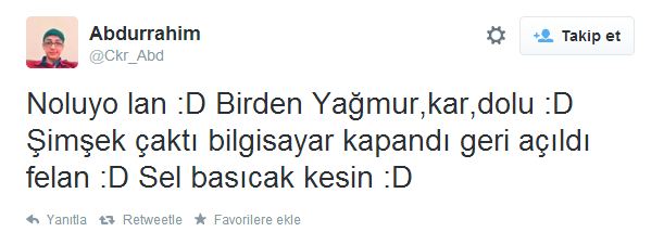 Yağmur yağdı, sosyal medya sallandı