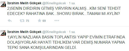 Gökçek'ten Aylin Nazlıaka'ya jet cevap