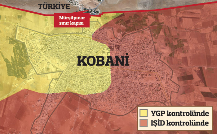 Bombalara rağmen Kobani'nin yarısı IŞİD'in elinde