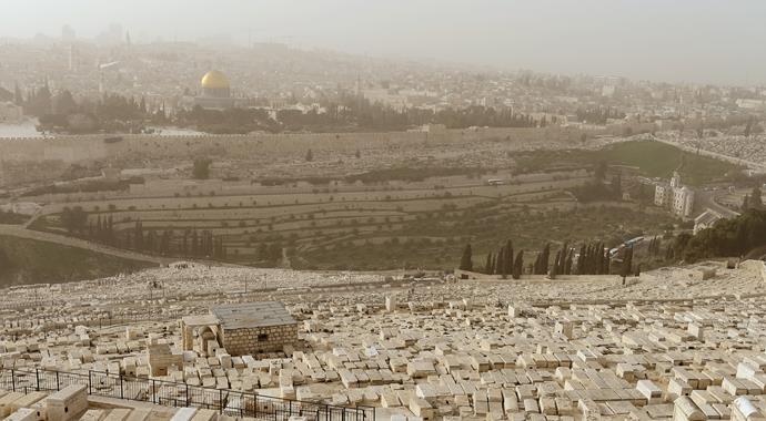 Kudüs'te kum fırtınası