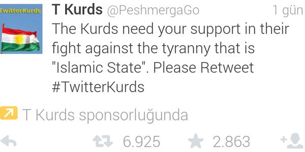 Peşmerge Twitter'a reklam verdi!