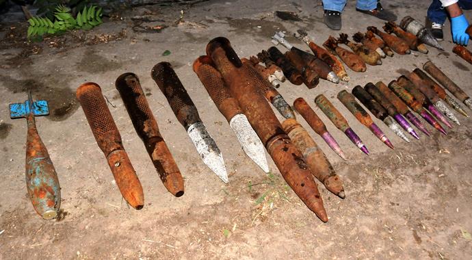 Kızılırmak'ta balık tutarken mühimmat buldu