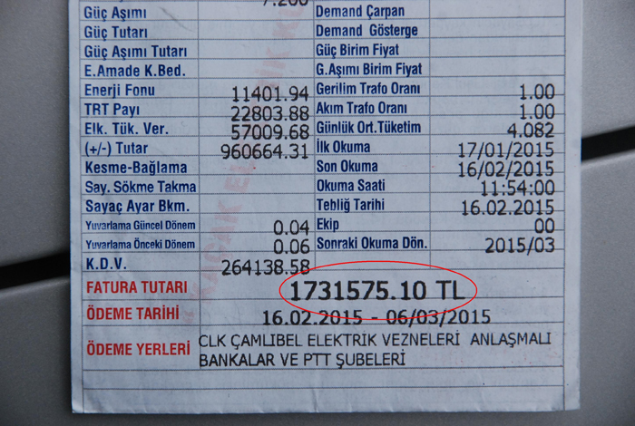 Eve şaka gibi fatura!