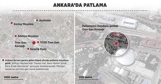 Ankara'daki terör saldırısında ölü sayısı 97'ye yükseldi
