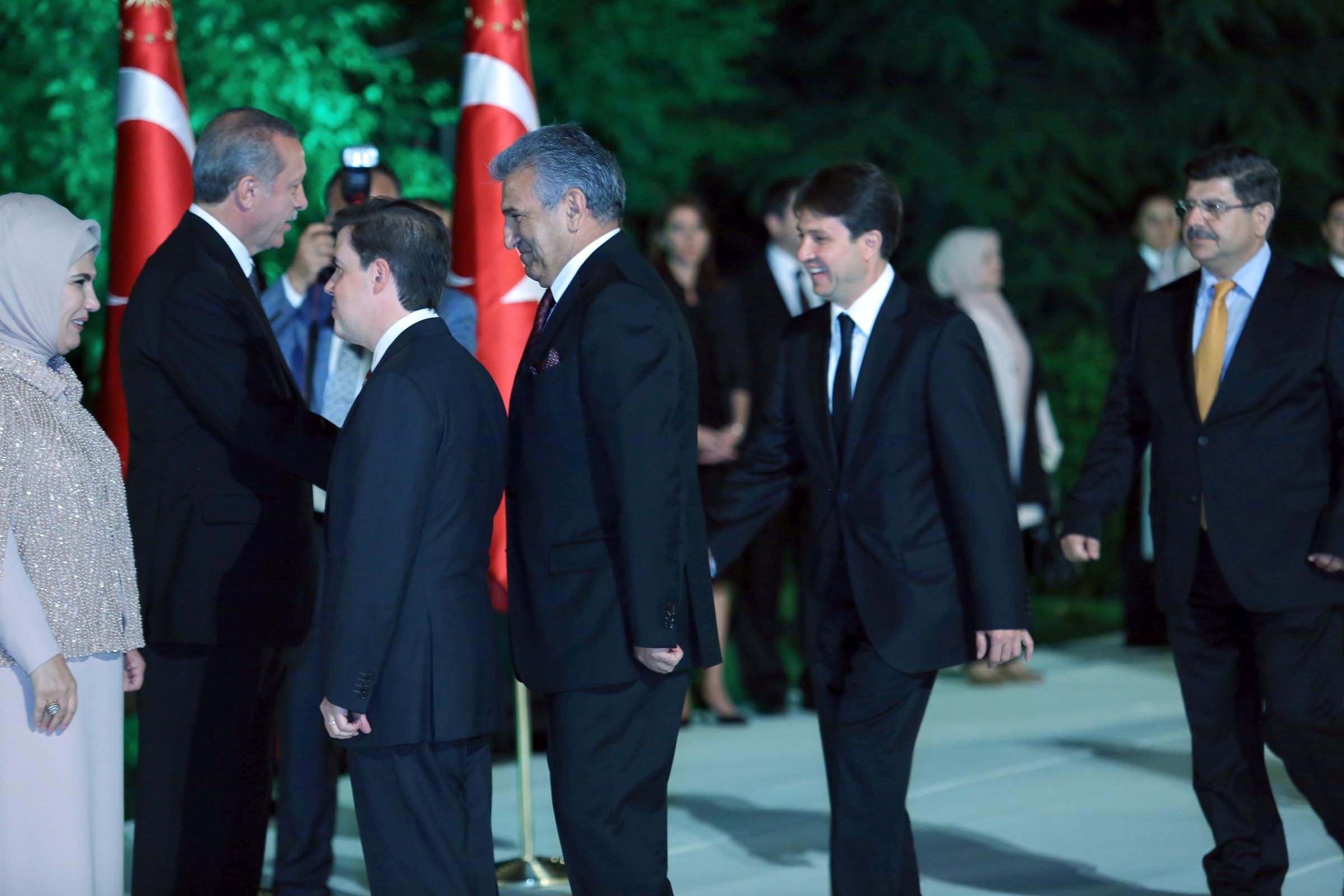 Cumhurbaşkanı Erdoğan'ın Köşk'teki ilk resepsiyonu