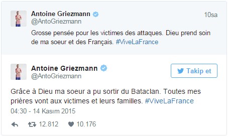 Antoine Griezmann'ın kız kardeşi saldırıdan şans eseri kurtuldu
