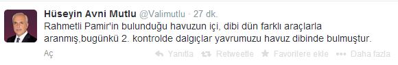 Herkes merak ediyordu, Vali Mutlu açıkladı! İşte o Pamir tweeti
